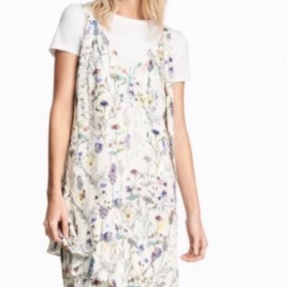 HM ruffle hem midi dress NWOT - Picture 3 of 9